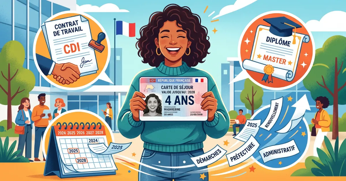 Carte de séjour pluriannuelle 2026 : durée, conditions et renouvellement